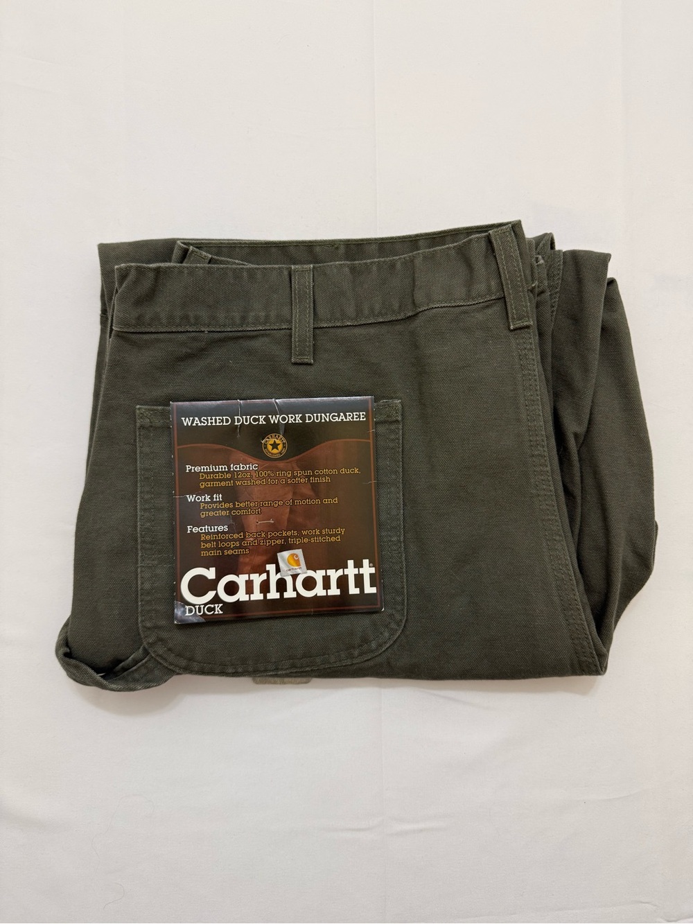 NWT Men's Carhartt Duck Green B11-MOS Carpenter Pants 40 x 30 - Picture 10 of 10
